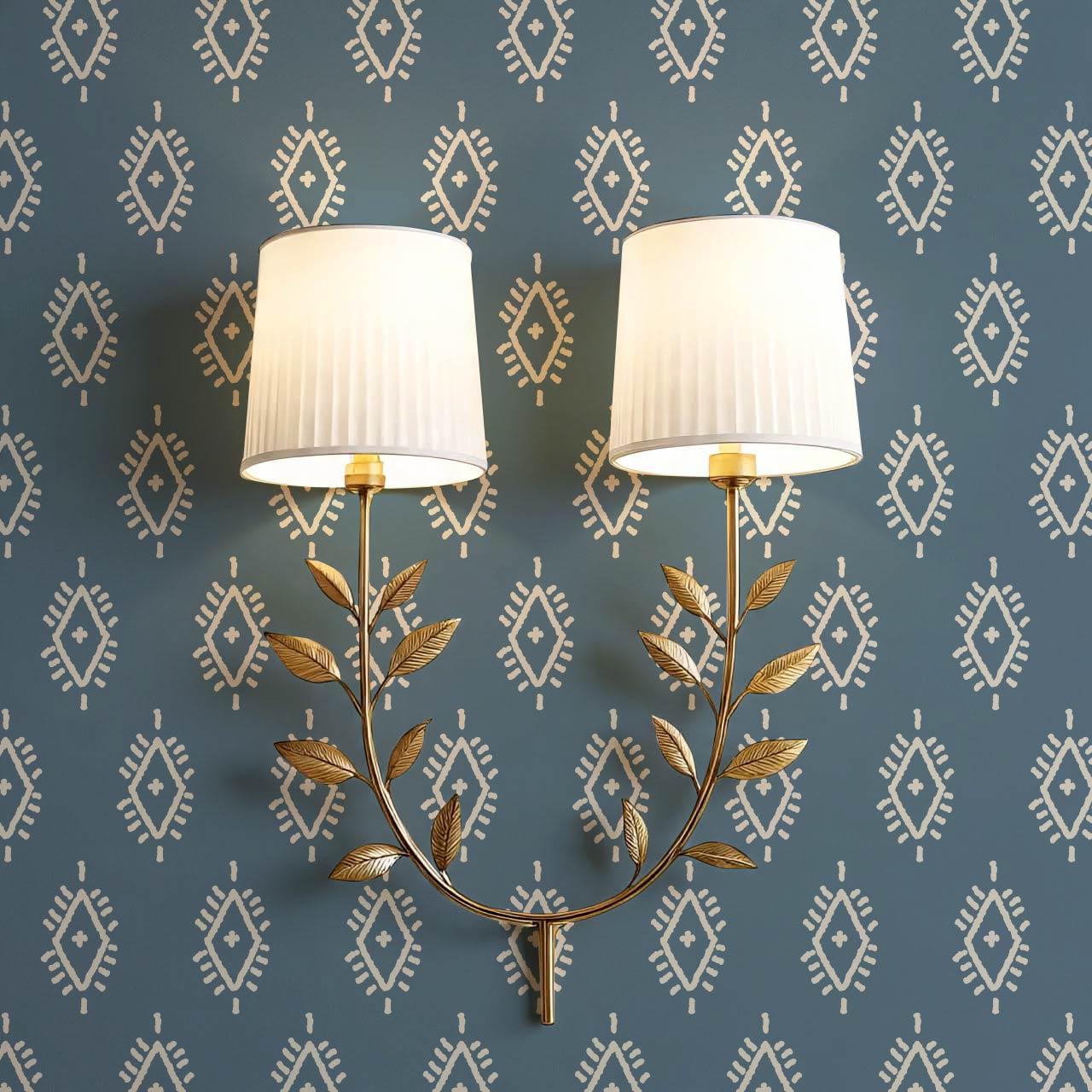 Allison Boho Diamond Denim Wallpaper