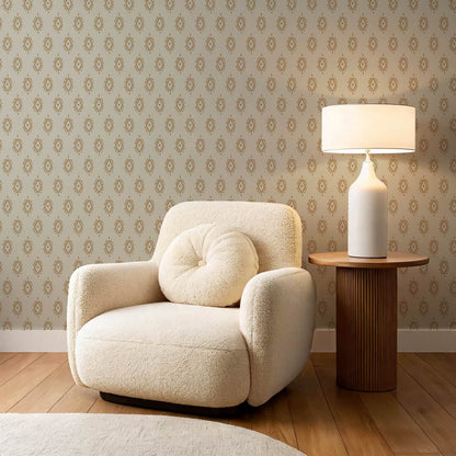Allison Boho Diamond Linen Wallpaper