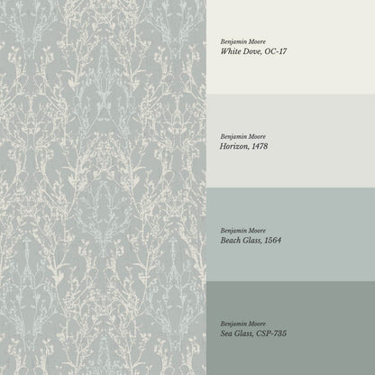 Almeta Delicate Lace Dove Gray Wallpaper