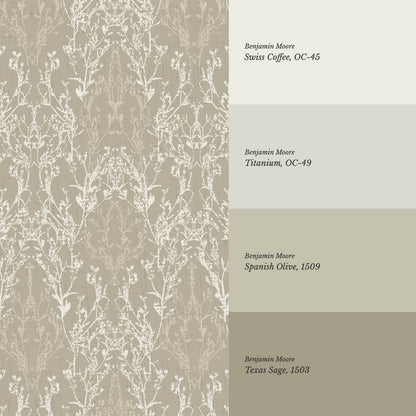 Almeta Delicate Lace Stone Wallpaper