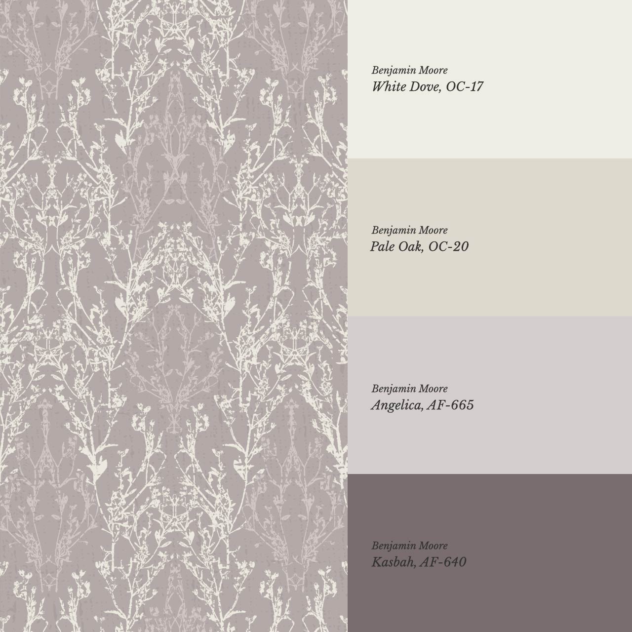 Almeta Delicate Lace Plum Wallpaper