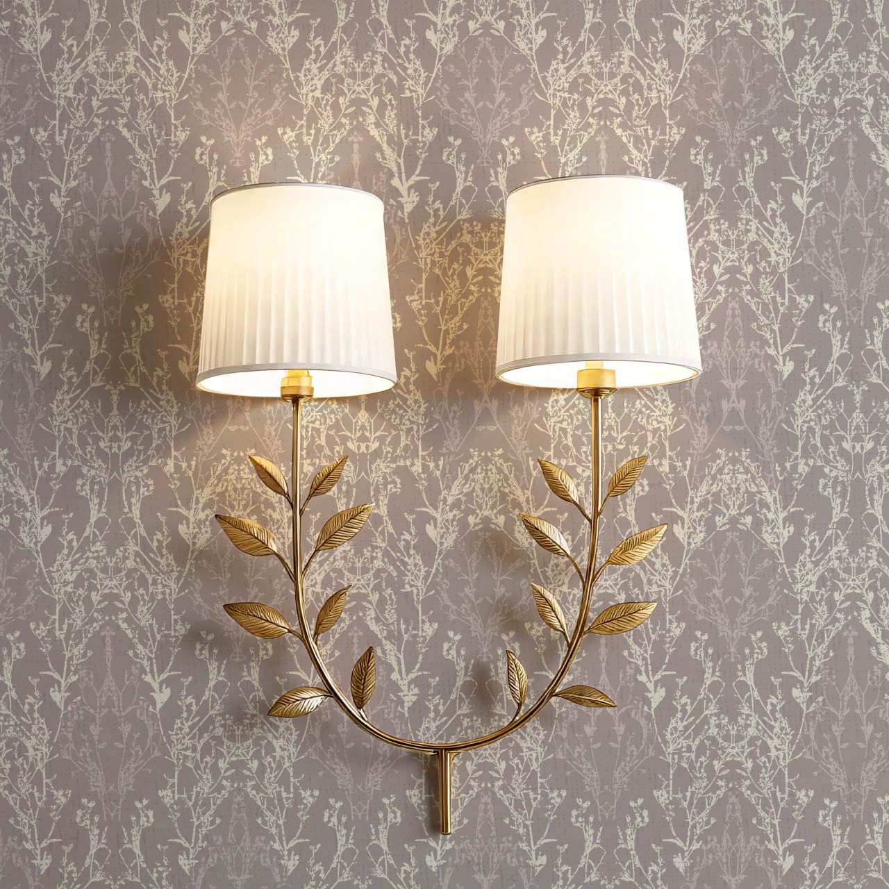 Almeta Delicate Lace Plum Wallpaper