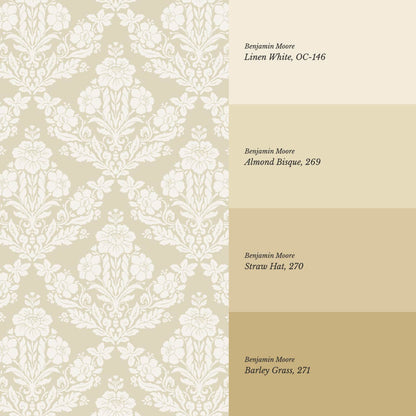 Alora Classic Damask Almond Wallpaper