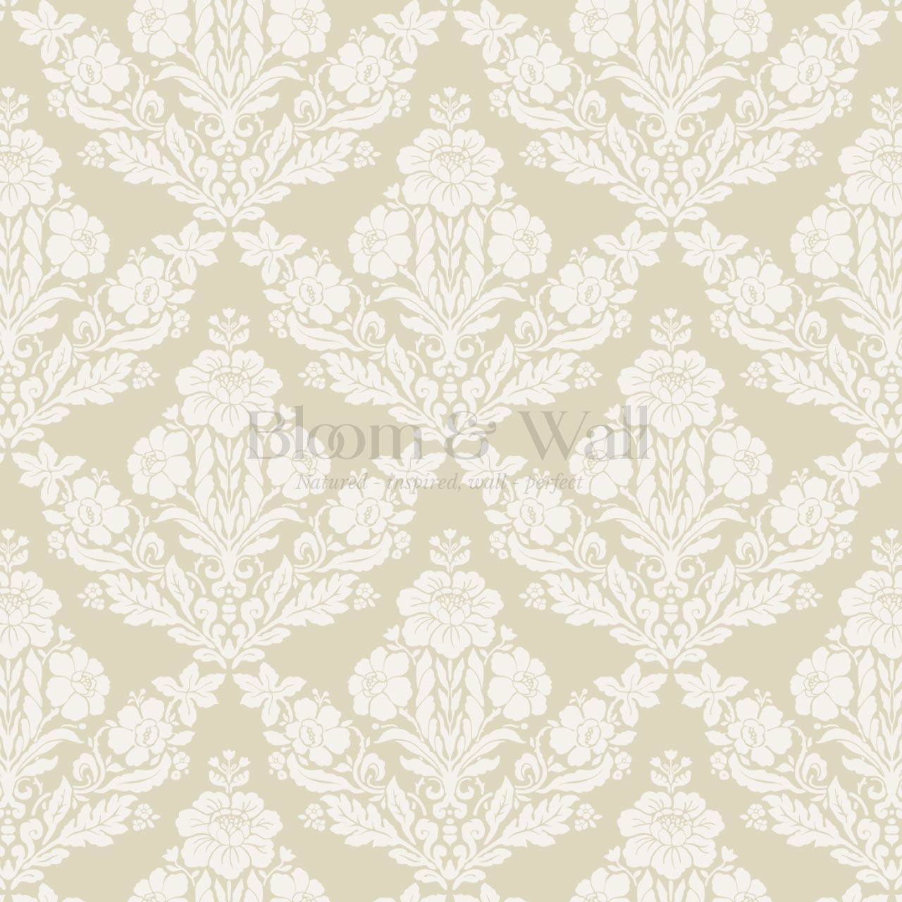 Alora Classic Damask Almond Wallpaper