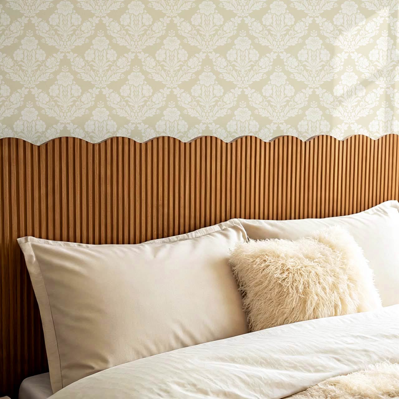 Alora Classic Damask Almond Wallpaper