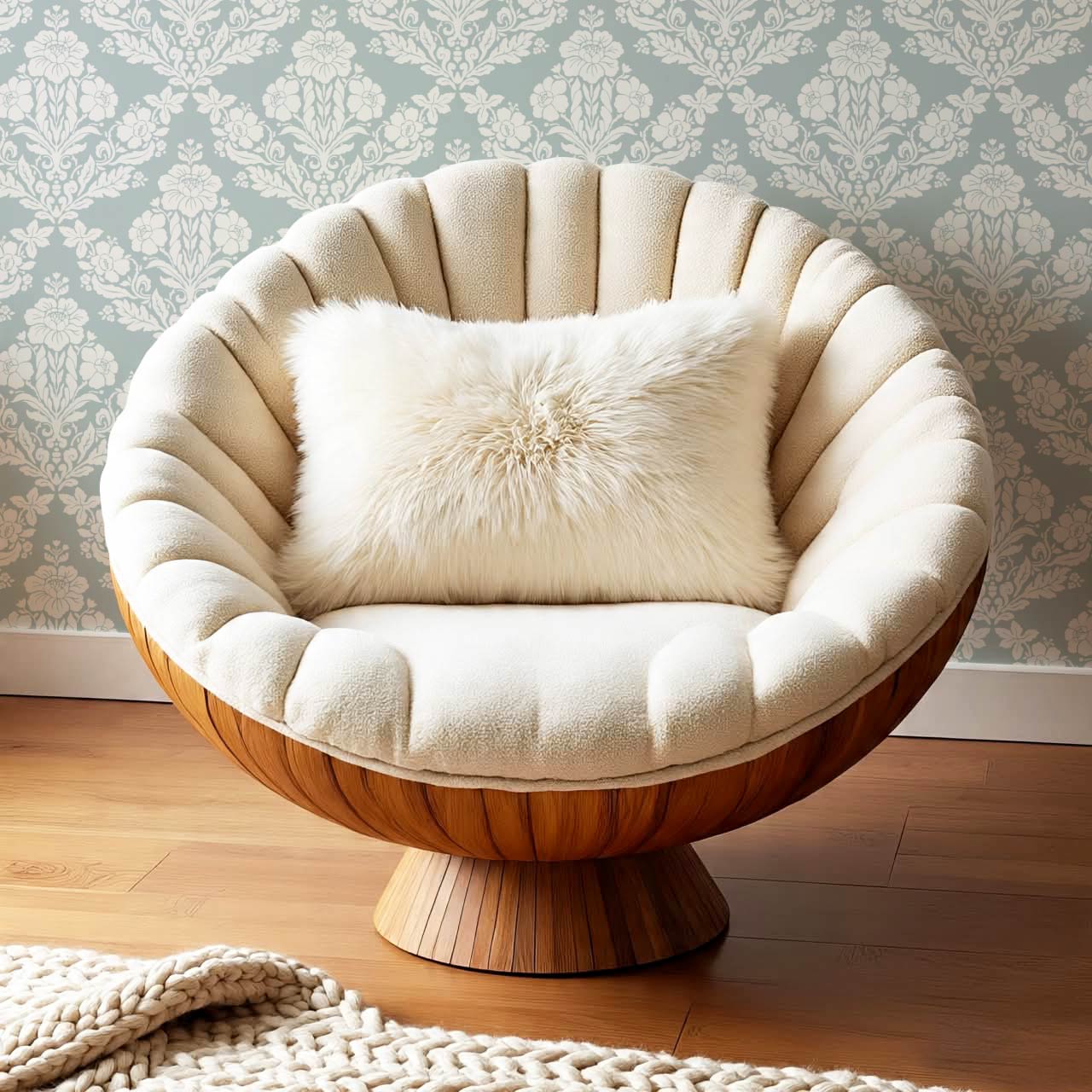 Alora Classic Damask Sea Glass Wallpaper