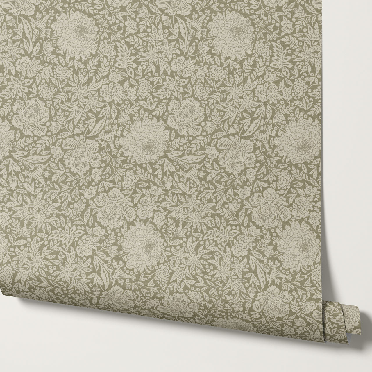 Amanda Botanical Garden Sage Wallpaper