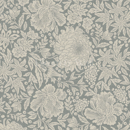 Amanda Botanical Garden Vintage Gray Wallpaper