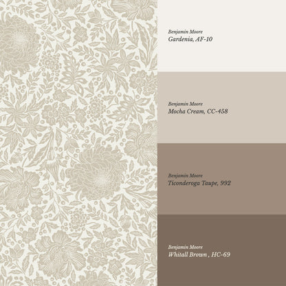 Amanda Botanical Garden Beige Wallpaper