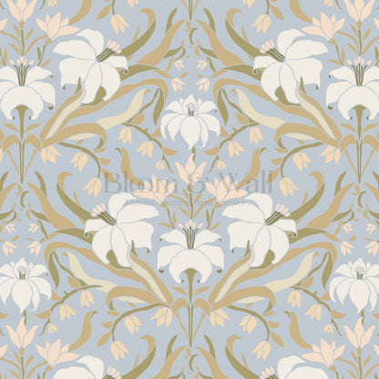 Amari Art Nouveau Lily Sky Wallpaper