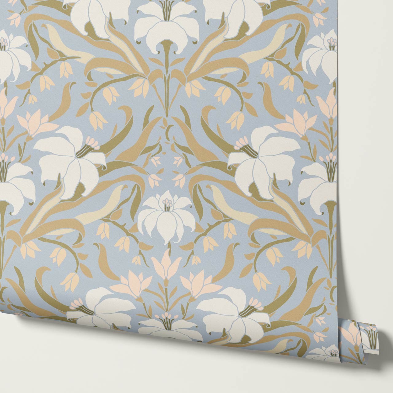 Amari Art Nouveau Lily Sky Wallpaper