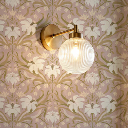 Amari Art Nouveau Lily Mauve Wallpaper