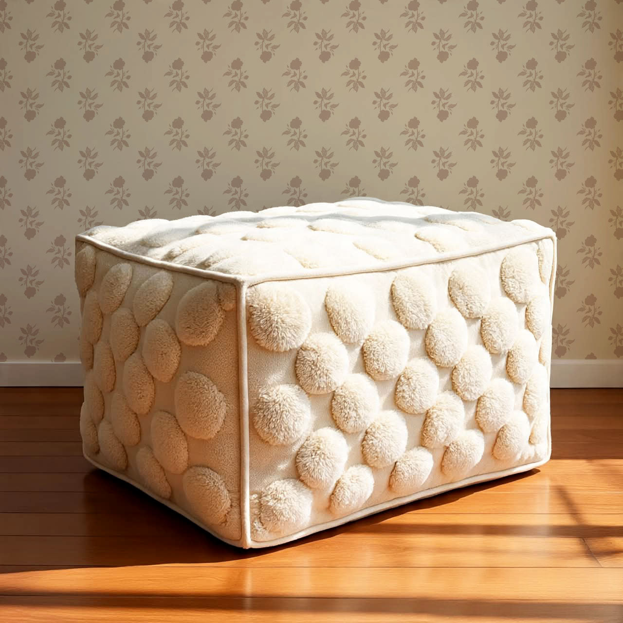Amaya Block Print Floral Warm Clay Wallpaper