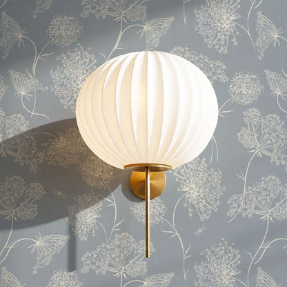 Amber Queen Anne's Lace Blue Wallpaper