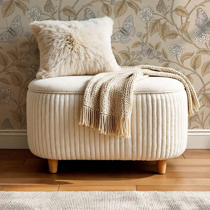 Amelia Lantana and Butterflies Beige Honey Smoke Wallpaper