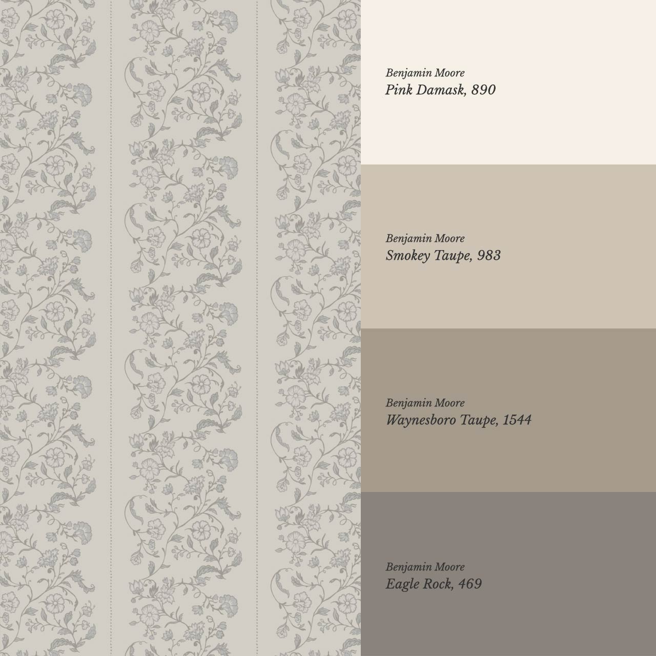 Amira Silk Garden Stripes Antique Grey Wallpaper