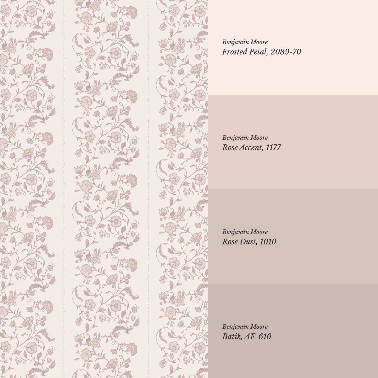 Amira Silk Garden Stripes Petal Blush Wallpaper