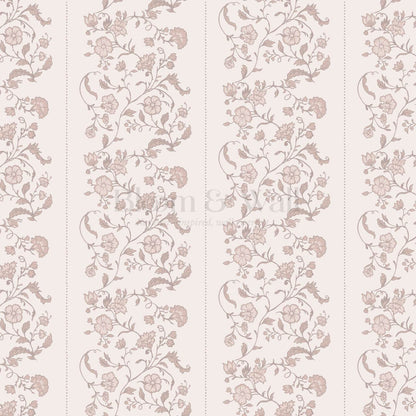 Amira Silk Garden Stripes Petal Blush Wallpaper