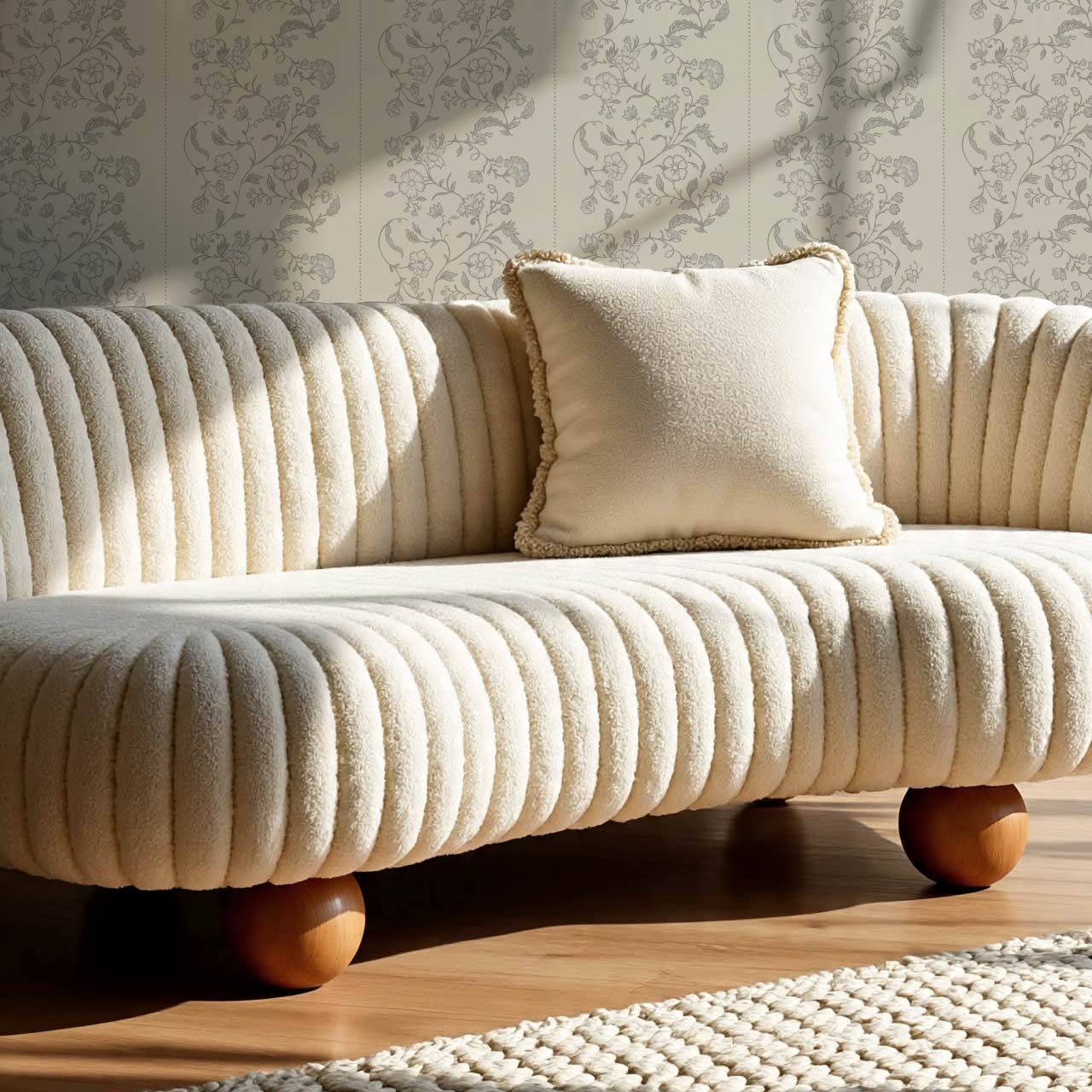 Amira Silk Garden Stripes Antique Grey Wallpaper