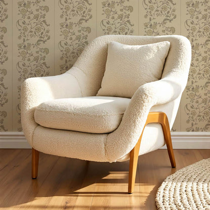 Amira Silk Garden Stripes Parchment Olive Wallpaper