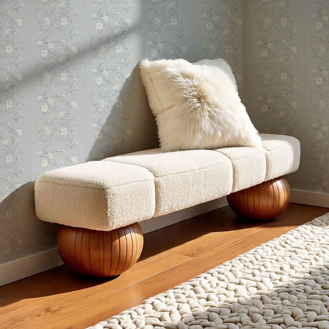 Amira Silk Garden Stripes Porcelain Blue Wallpaper