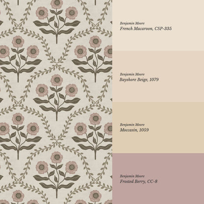 Ana Lumen Bloom Stone Rose Dust Wallpaper