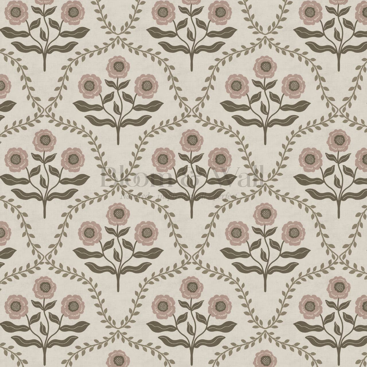 Ana Lumen Bloom Stone Rose Dust Wallpaper
