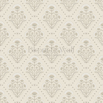 Anais Florals Neutral Wallpaper