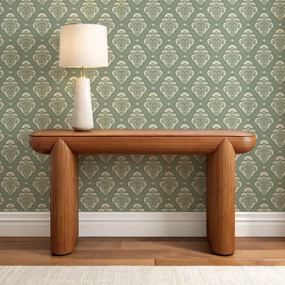 Anais Florals Garden Green Wallpaper