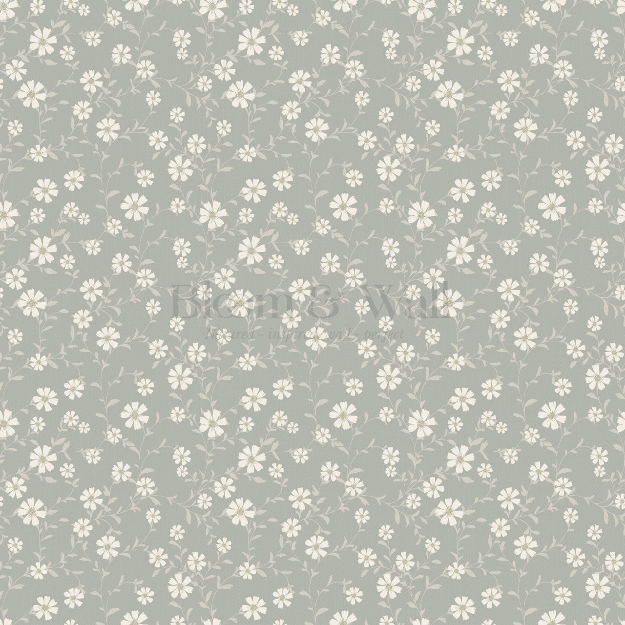 Anastasia Flowering Vines Dove Wallpaper