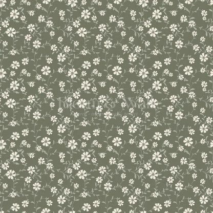 Anastasia Flowering Vines Sage Wallpaper