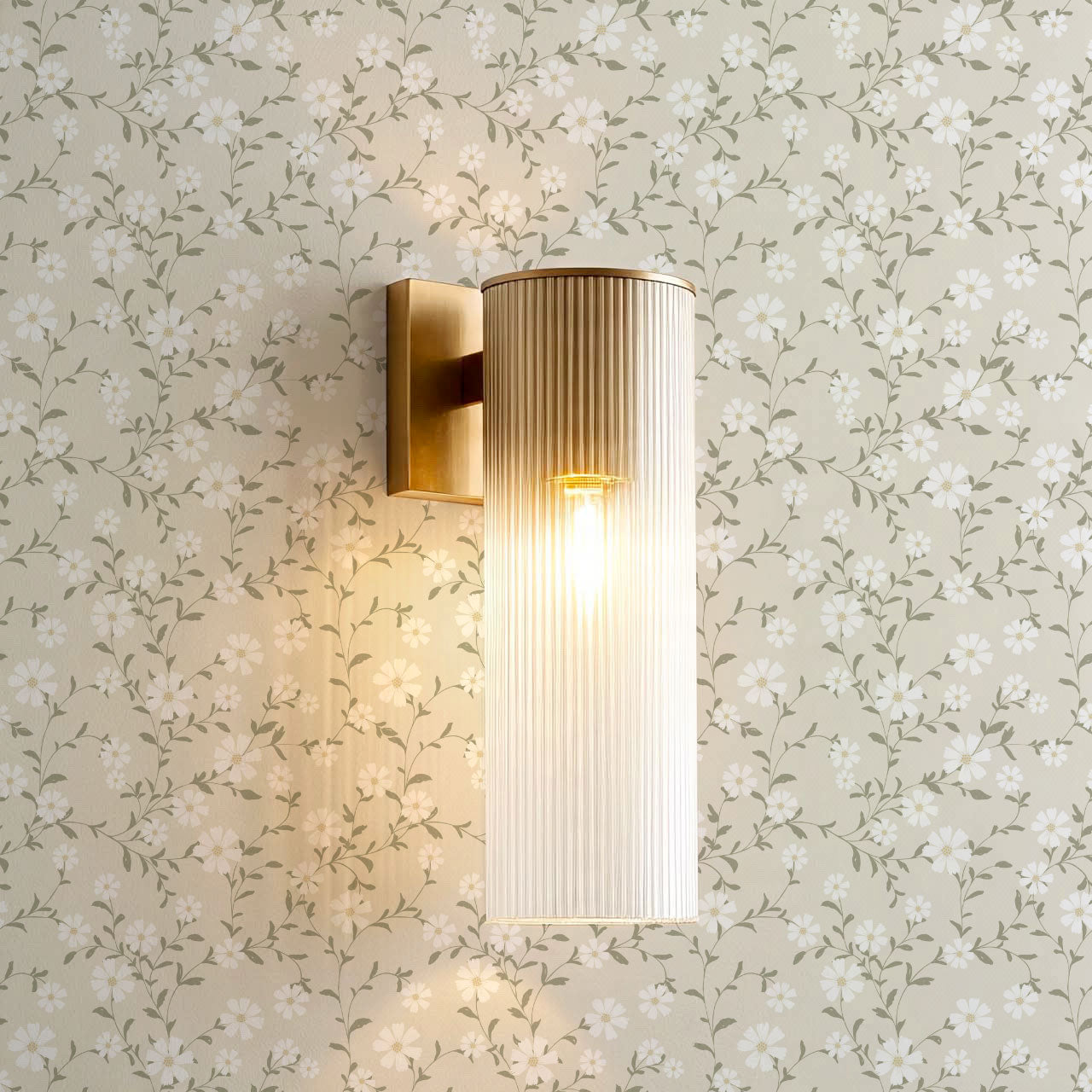 Anastasia Flowering Vines Neutral Wallpaper