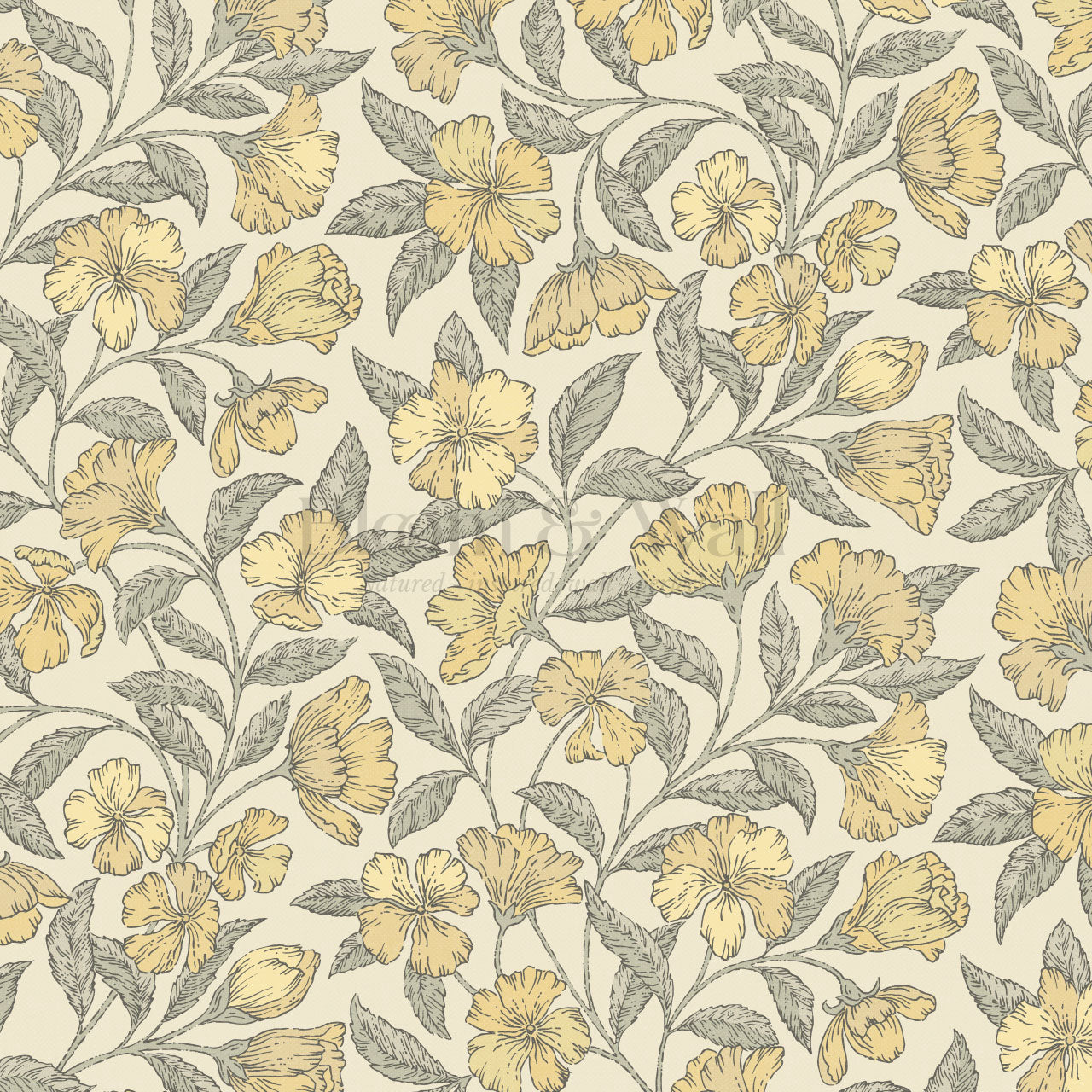 Andrea Godetia Allover Yellow Wallpaper