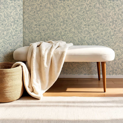 Andrea Godetia Allover Slate Butter Wallpaper
