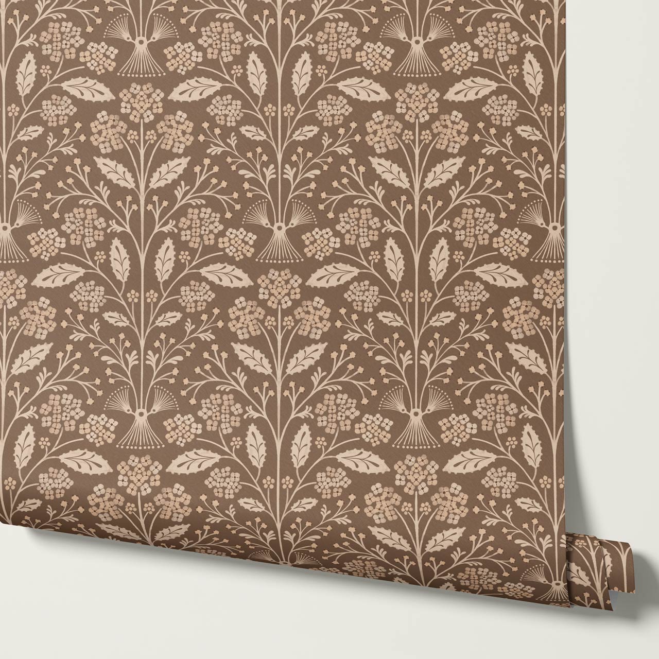 Aneira Whimsy Lantana Blooms Toffee Wallpaper