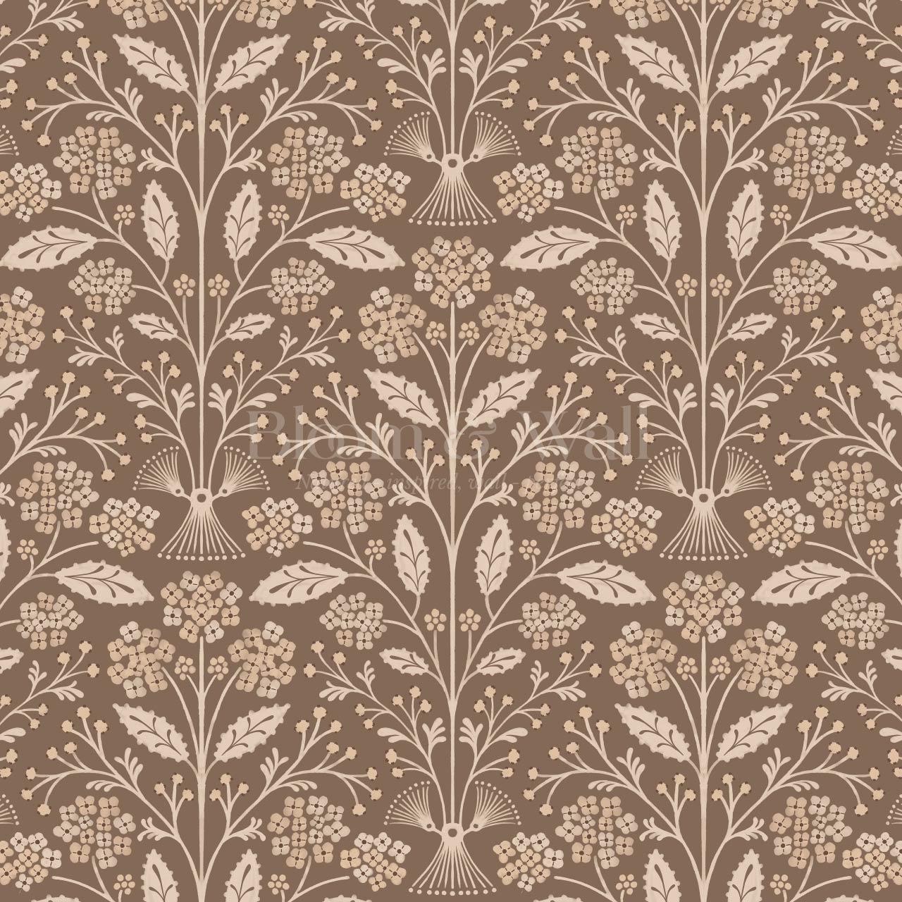 Aneira Whimsy Lantana Blooms Toffee Wallpaper