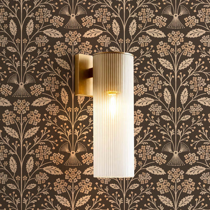 Aneira Whimsy Lantana Blooms Chocolate Wallpaper
