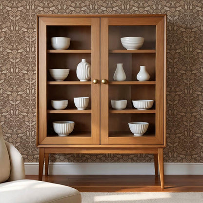 Aneira Whimsy Lantana Blooms Toffee Wallpaper