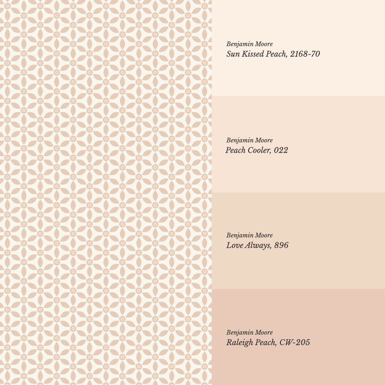 Aneta Petal Lattice Cream Peach Wallpaper