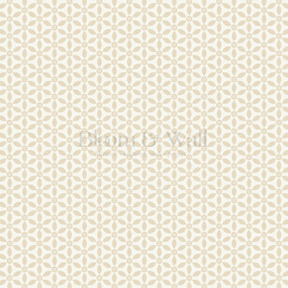 Aneta Petal Lattice Cream Almond Wallpaper
