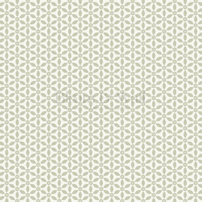 Aneta Petal Lattice Cream Sage Wallpaper