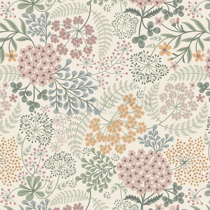 Anette Floriography Garden Cream Wallpaper