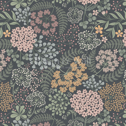 Anette Floriography Garden Slate Wallpaper