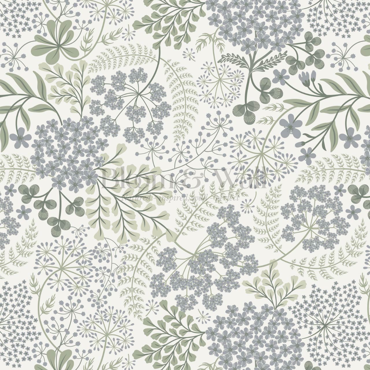 Anette Floriography Weeds White Snow Wallpaper