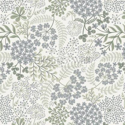 Anette Floriography Weeds White Snow Wallpaper