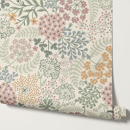Anette Floriography Garden Cream Wallpaper