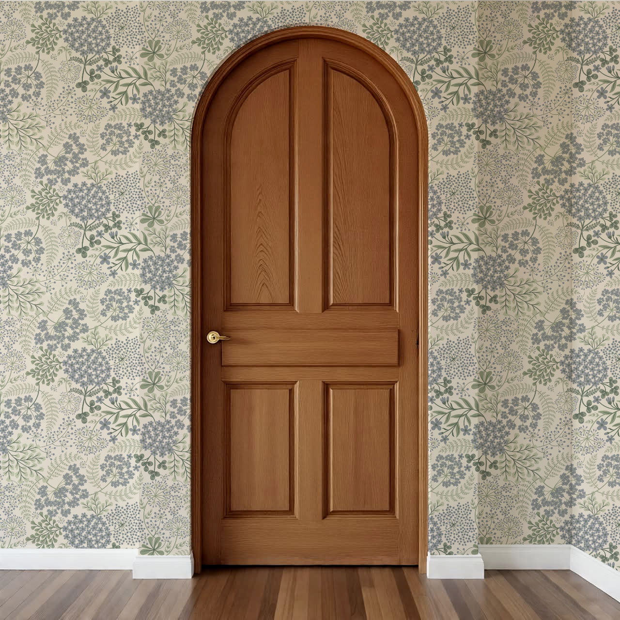 Anette Floriography Garden French Blue Wallpaper