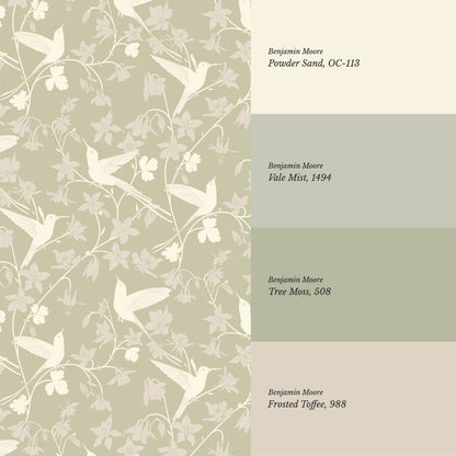 Angela Birdsong & Bloom Soft Green Wallpaper
