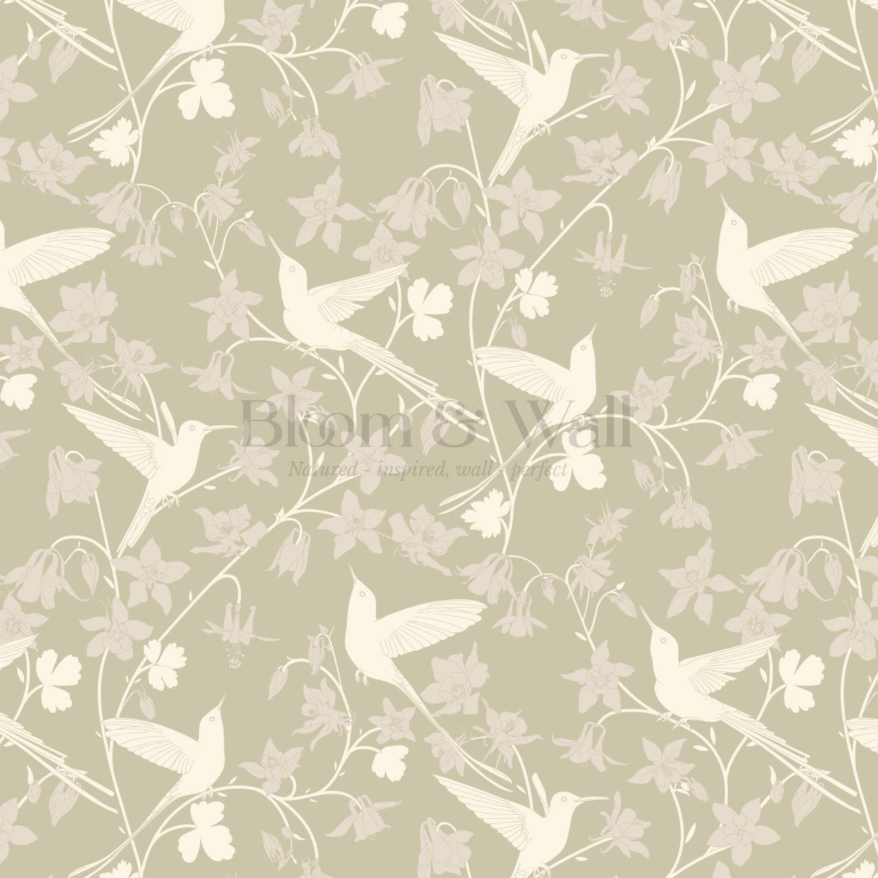 Angela Birdsong & Bloom Soft Green Wallpaper