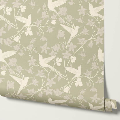 Angela Birdsong & Bloom Soft Green Wallpaper